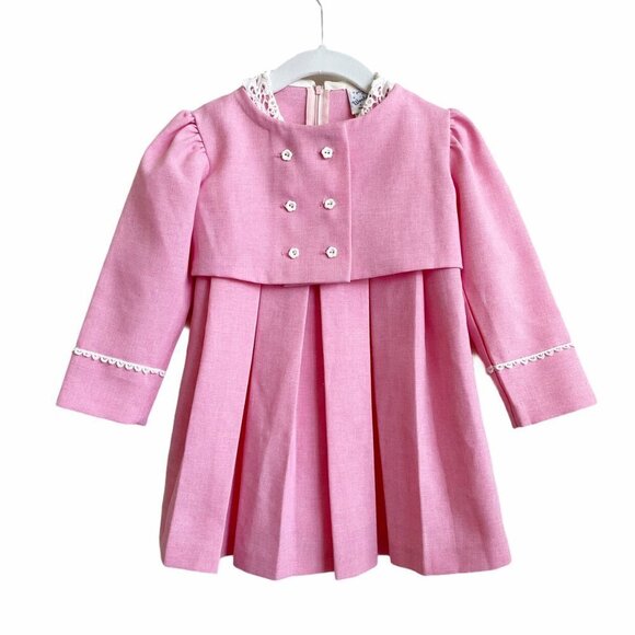 Vintage Other - Vintage Pleated Shift Dress w/ Cropped Jacket